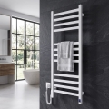 Lestvičasti kopalniški radiator s termostatom AVANGARD 227W 120x48cm, bel, levi