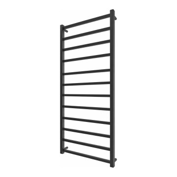 Lestvični radiator za kopalnico INOX TOKIO 233W/230V 117x53 cm nerjaveče jeklo/črna