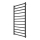 Lestvični radiator za kopalnico INOX TOKIO 233W/230V 117x53 cm nerjaveče jeklo/črna