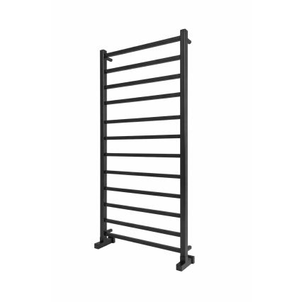 Lestvični radiator za kopalnico INOX TOKIO 233W/230V 117x53 cm nerjaveče jeklo/črna