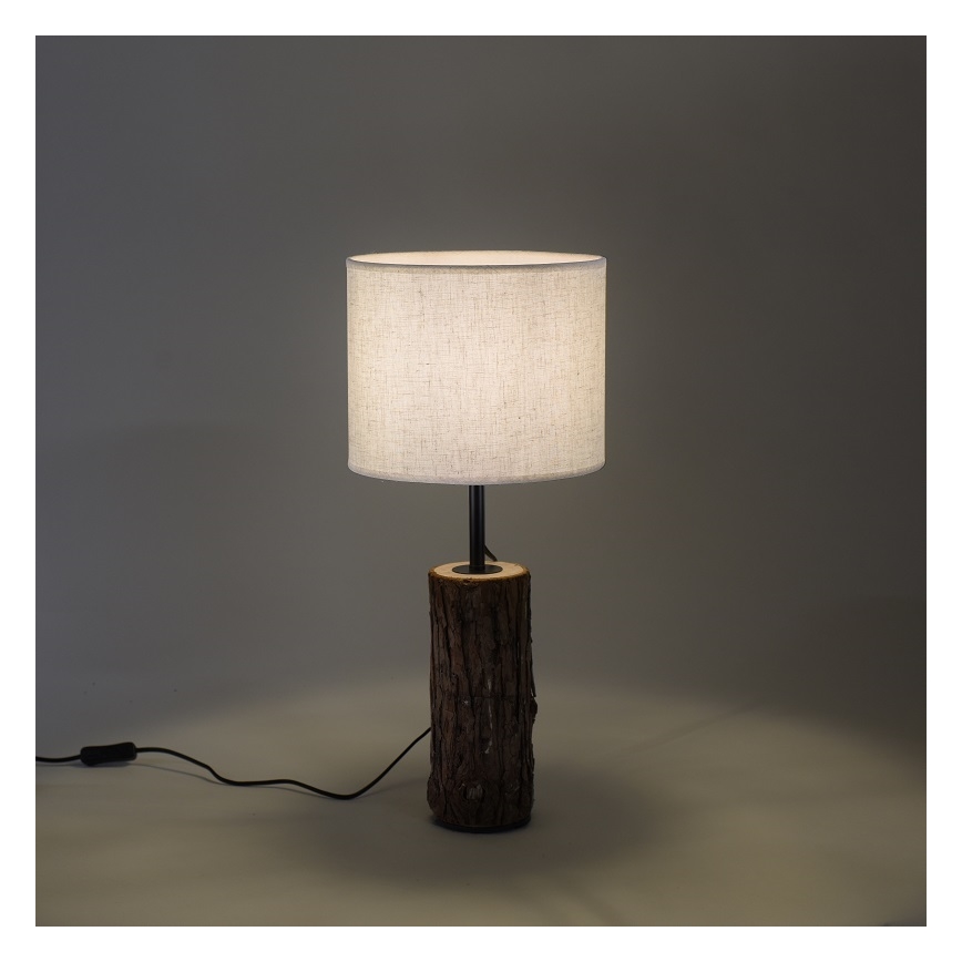 Leuchten Direkt 11233-79 - Namizna svetilka BARK 1xE27/40W/230V les