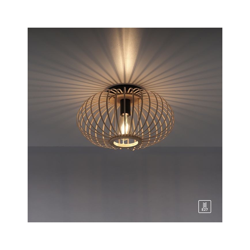 Leuchten Direkt 11410-79 - Nadgradni lestenec RACOON 1xE27/40W/230V pr. 40 cm bambus