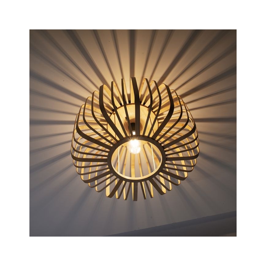 Leuchten Direkt 11413-79 - Nadgradni lestenec RACOON 1xE27/40W/230V pr. 50 cm bambus