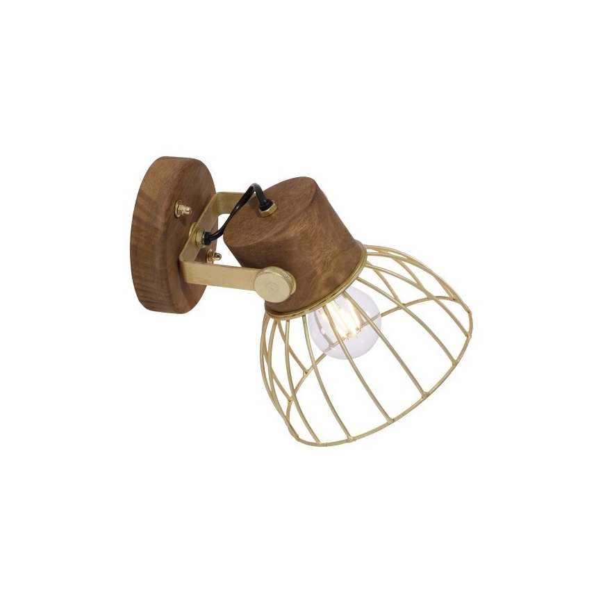 Leuchten Direkt 11486-60 - Stenski reflektor ALAMI 1xE27/25W/230V mango drevo