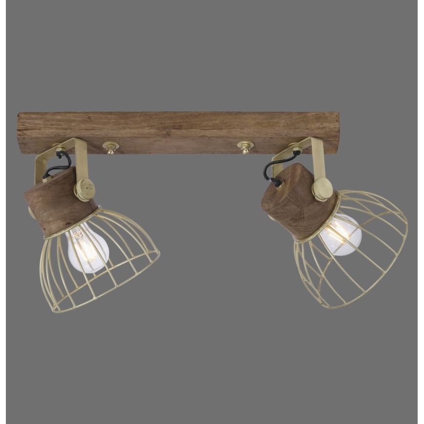 Leuchten Direkt 11487-60 - Reflektor ALAMI 2xE27/25W/230V mango drevo
