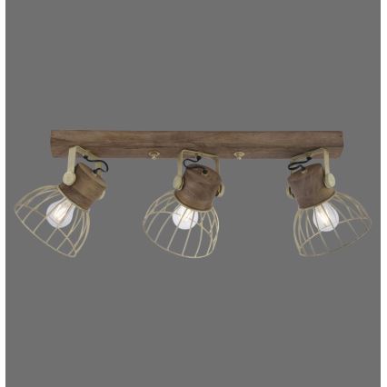 Leuchten Direkt 11488-60 - Reflektor ALAMI 3xE27/25W/230V mango drevo