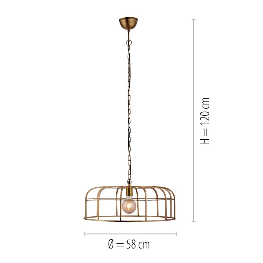 Leuchten Direkt 11493-60 - Lestenec na verigi AMIR 1xE27/25W/230V