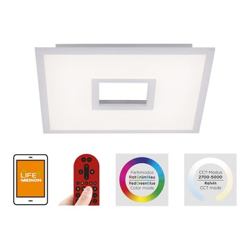 Leuchten Direkt 11645-16 - LED RGB Zatemnitvena stropna svetilka RECESS LED/22,5W/230V + LED/5W + Daljinski upravljalnik