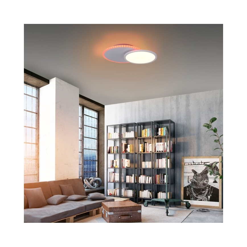 Leuchten Direkt 11662-16 - LED RGB Zatemnitvena stropna svetilka ARENDA LED/21W/230V + Daljinski upravljalnik