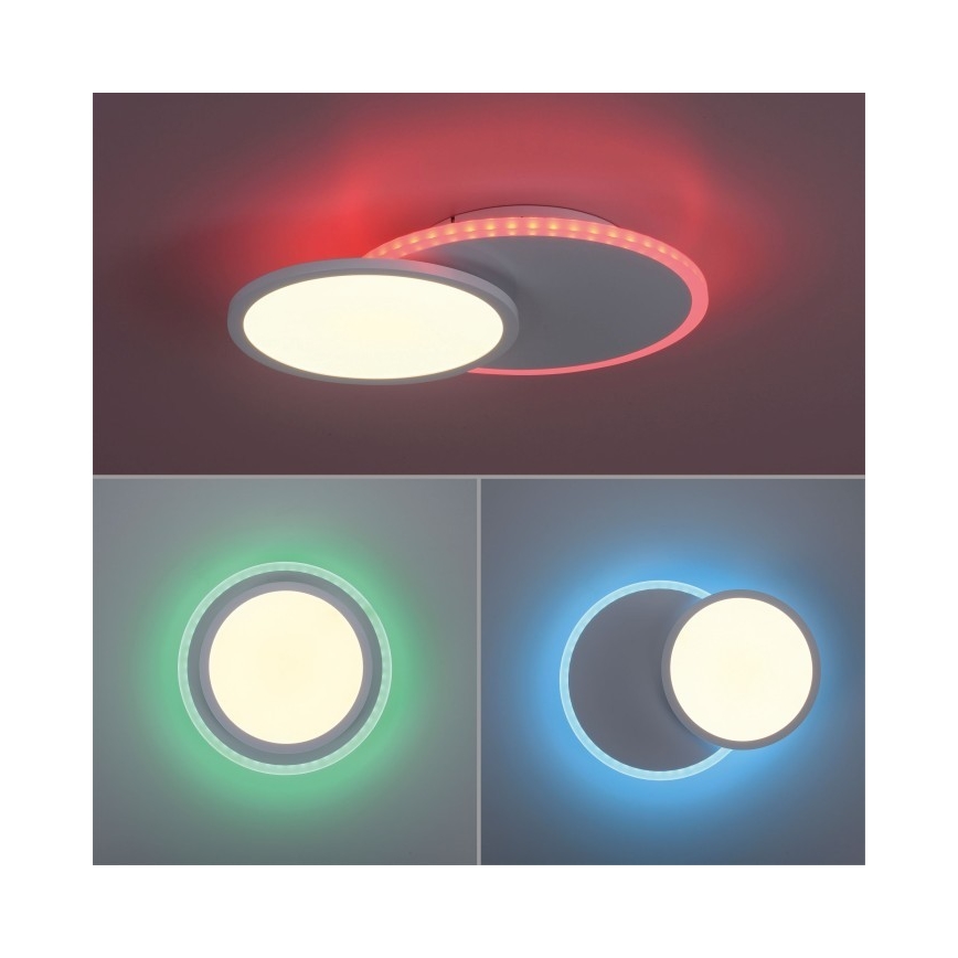 Leuchten Direkt 11662-16 - LED RGB Zatemnitvena stropna svetilka ARENDA LED/21W/230V + Daljinski upravljalnik