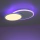 Leuchten Direkt 11662-16 - LED RGB Zatemnitvena stropna svetilka ARENDA LED/21W/230V + Daljinski upravljalnik