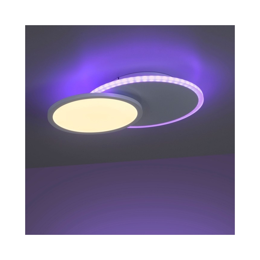 Leuchten Direkt 11662-16 - LED RGB Zatemnitvena stropna svetilka ARENDA LED/21W/230V + Daljinski upravljalnik