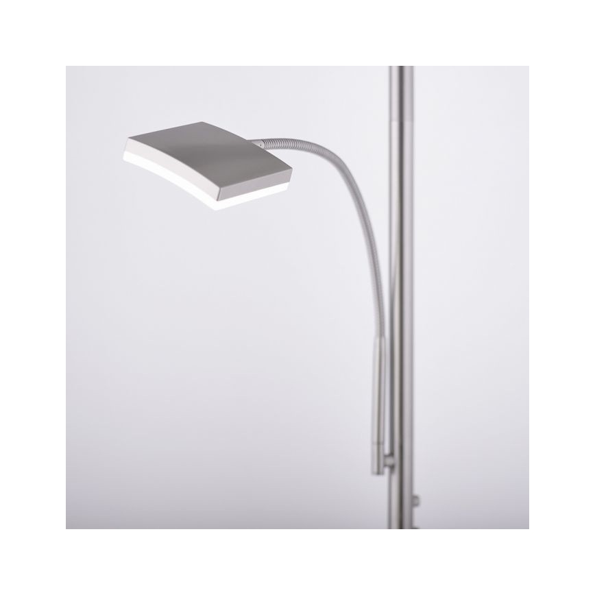Leuchten Direkt 11725-55 - LED Zatemnitvena talna svetilka RUBEN 2xLED/11W/230V + LED/4W