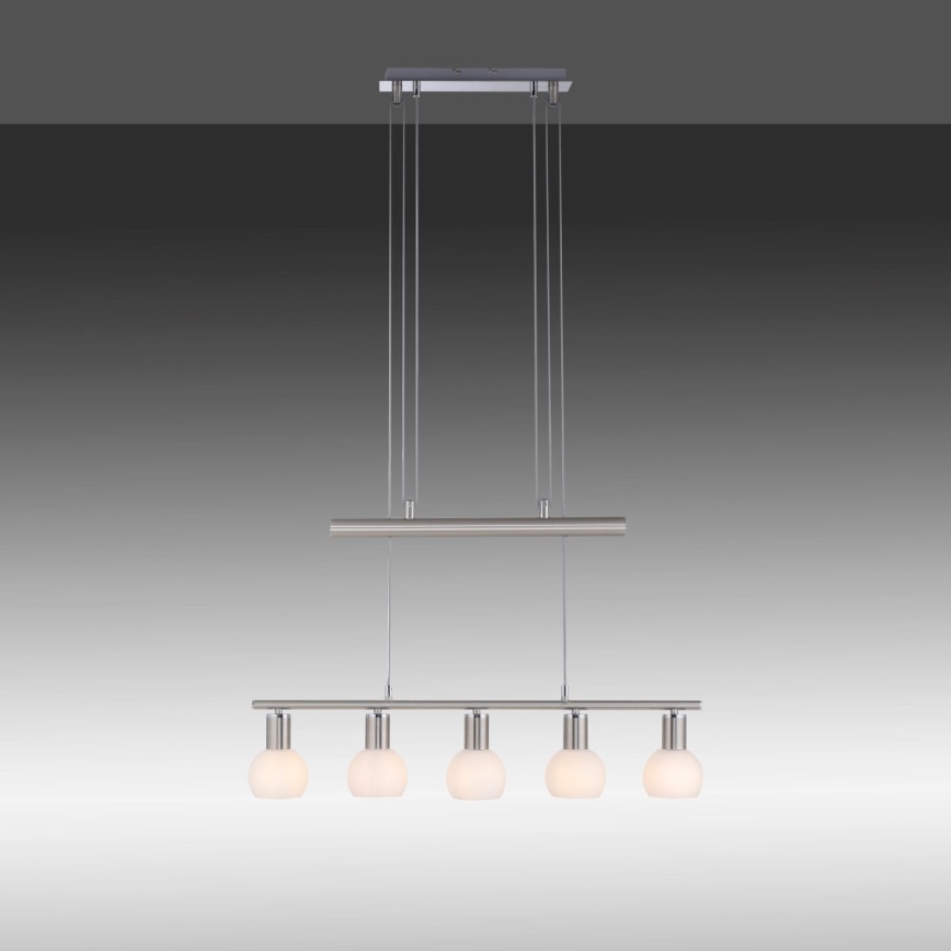 Leuchten Direkt 11939-55 - Lestenec na vrvici BENEDIKT 5xE14/40W/230V