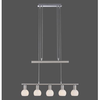 Leuchten Direkt 11939-55 - Lestenec na vrvici BENEDIKT 5xE14/40W/230V