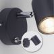 Leuchten Direkt 11941-13 - LED Stenski reflektor TARIK 1xGU10/5W/230V črn