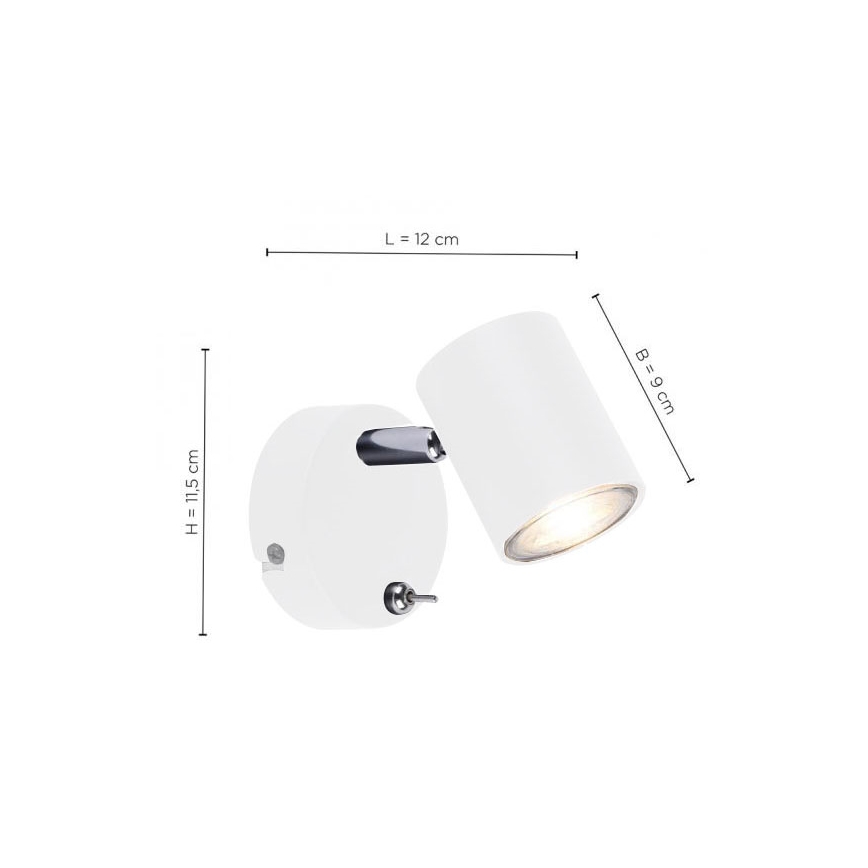 Leuchten Direkt 11941-16 - LED Stenski reflektor TARIK 1xGU10/5W/230V bel