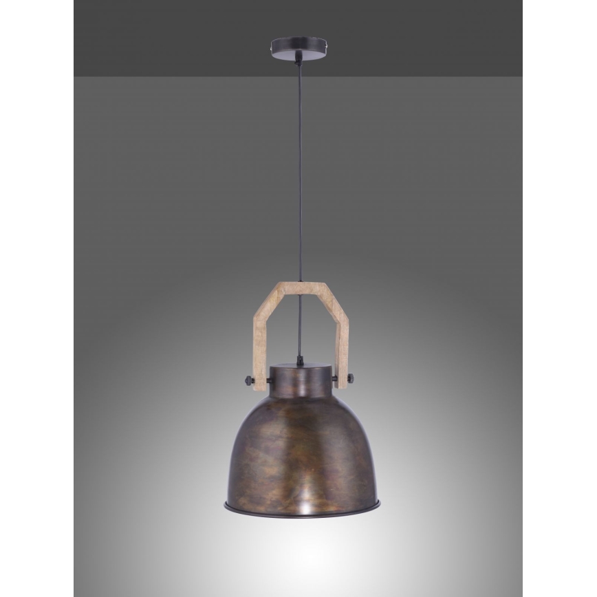 Leuchten Direkt 11986-18 - Lestenec na vrvici SAMIA 1xE27/40W/230V mango drevo