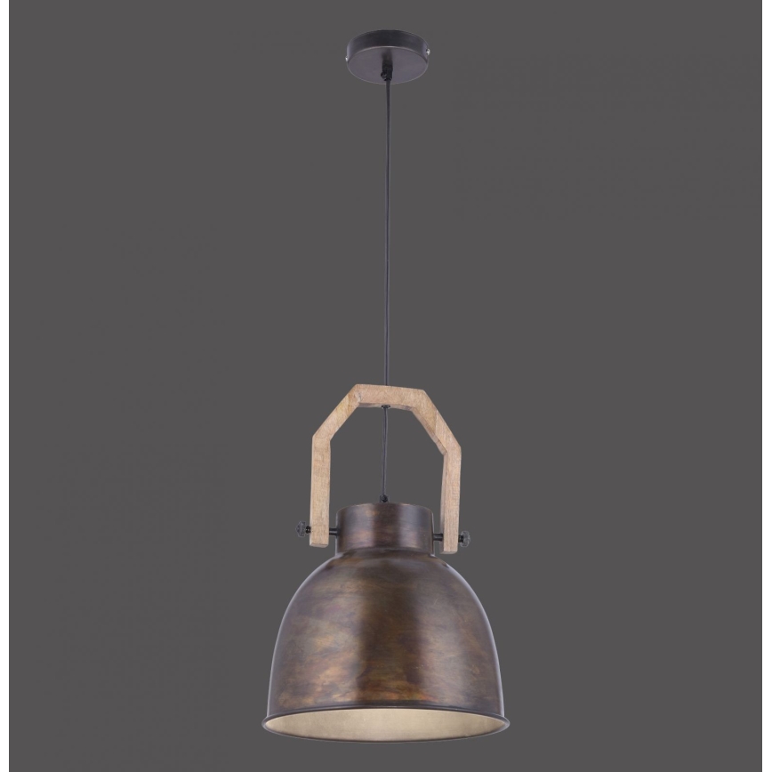 Leuchten Direkt 11986-18 - Lestenec na vrvici SAMIA 1xE27/40W/230V mango drevo