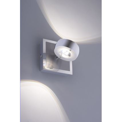 Leuchten Direkt 12471-55 -LED RGBW Zatemnitveni stenski reflektor OPTI LED/6W/230V 2700-5000K + Daljinski upravljalnik