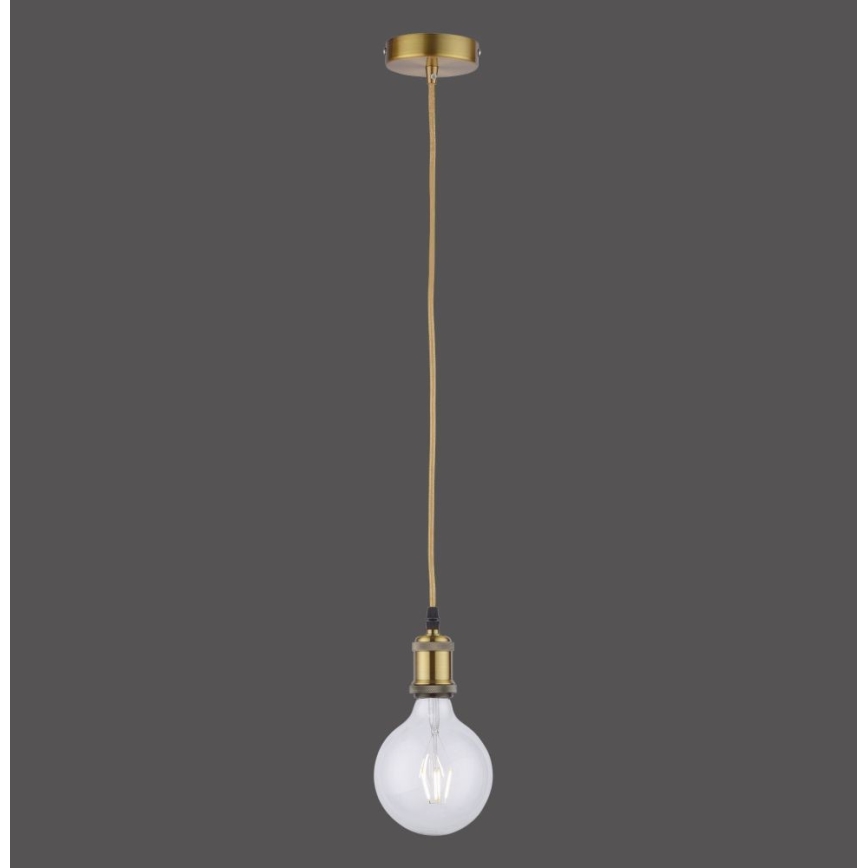 Leuchten Direkt 13570-60 - Lestenec na vrvici DIY 1xE27/60W/230V medenina