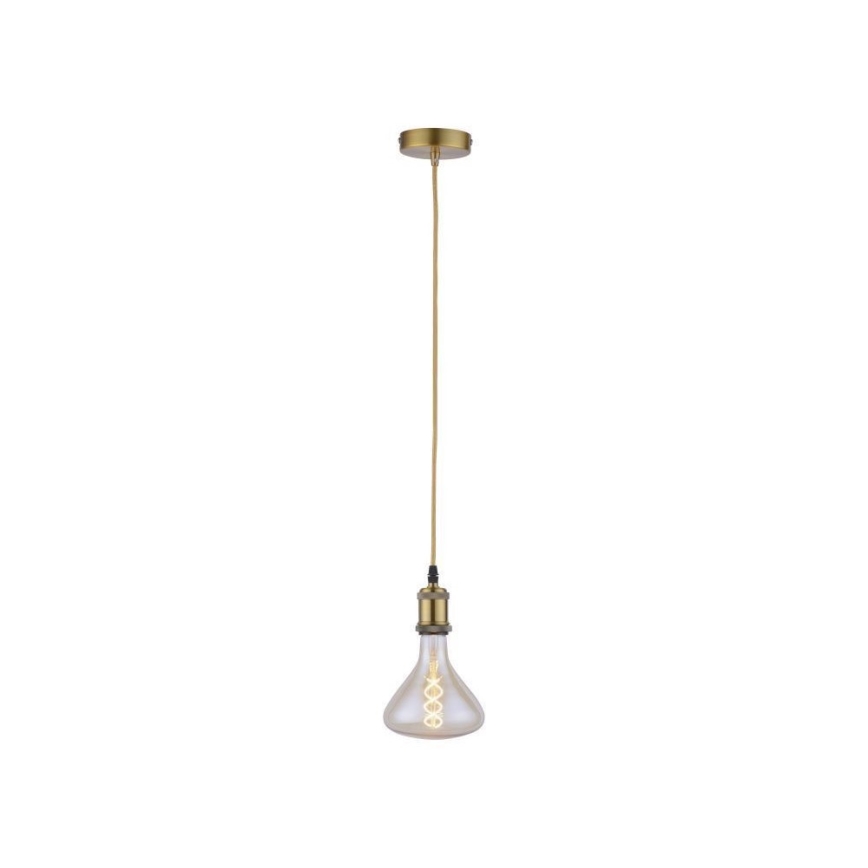 Leuchten Direkt 13570-60 - Lestenec na vrvici DIY 1xE27/60W/230V medenina