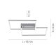 Leuchten Direkt 14018-55 - LED Zatemnitveni nadgradni lestenec IVEN 2xLED/15W/230V + Daljinski upravljalnik