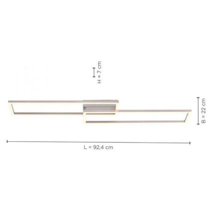 Leuchten Direkt 14023-55 - LED Zatemnitveni lestenec IVEN 2xLED/15,1W/230V