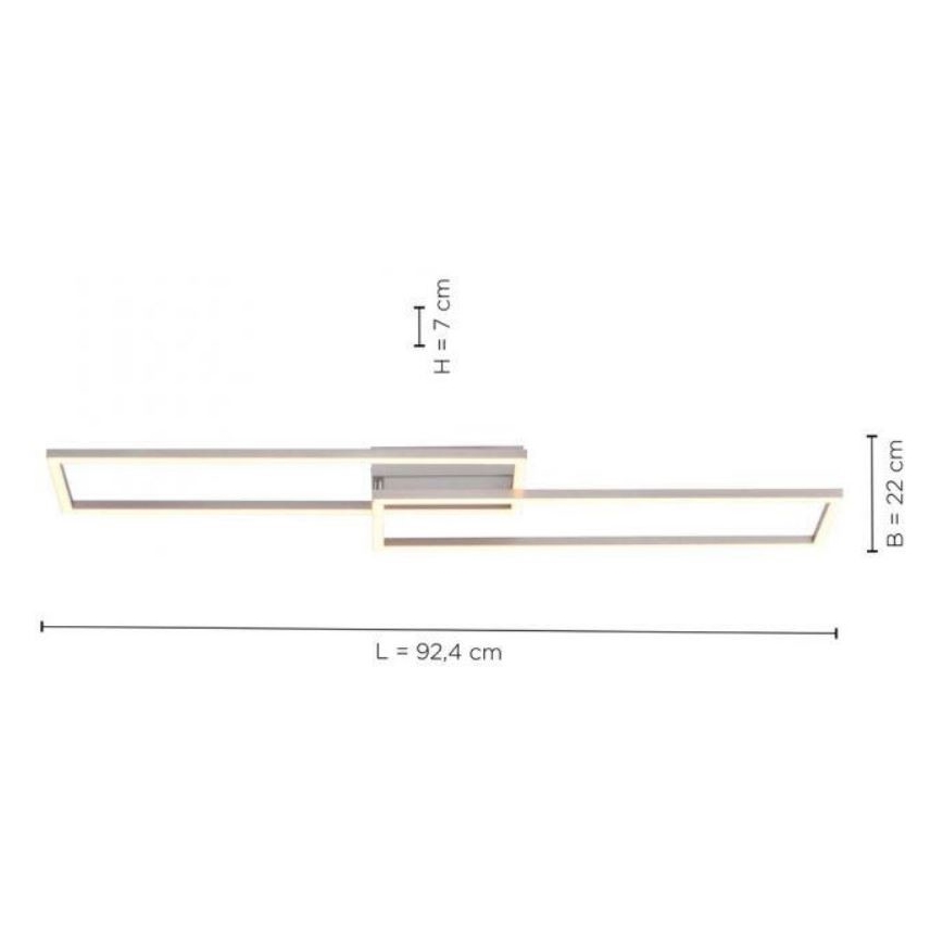 Leuchten Direkt 14023-55 - LED Zatemnitveni lestenec IVEN 2xLED/15,1W/230V