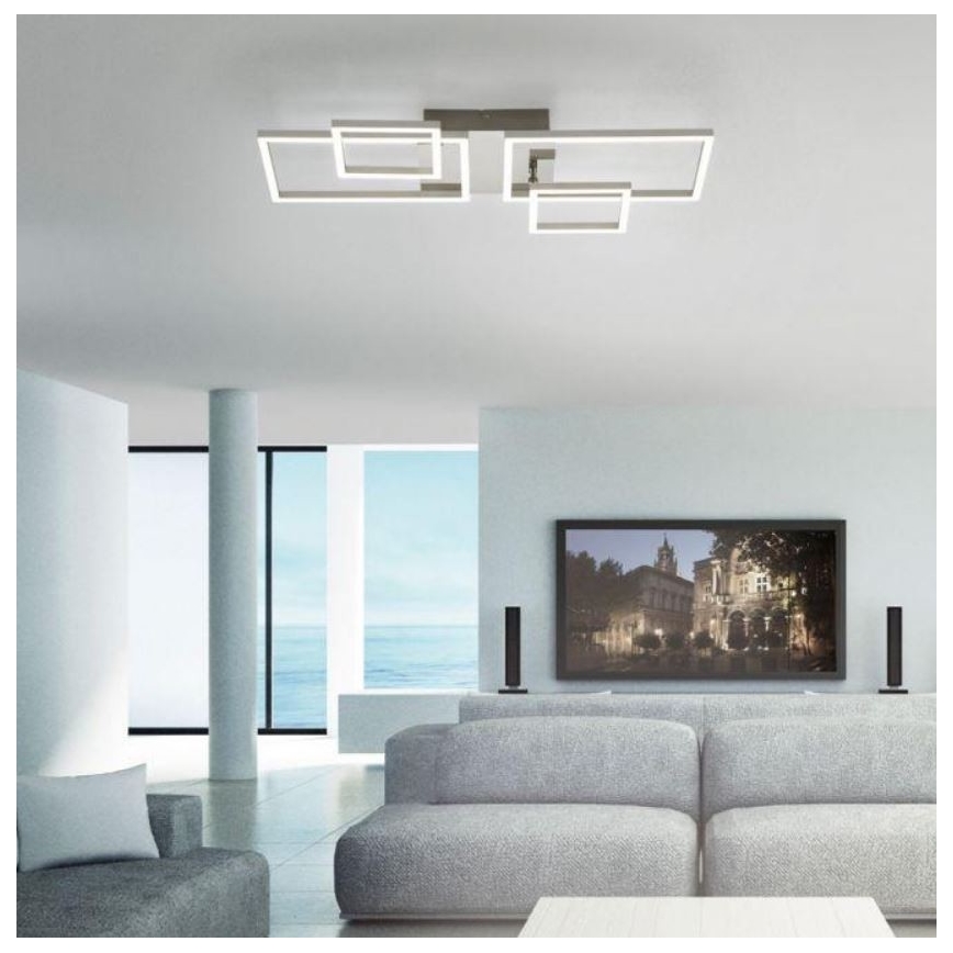 Leuchten Direkt 14030-55 - LED Lestenec IVEN 2xLED/12W/230V + 2xLED/5,5W