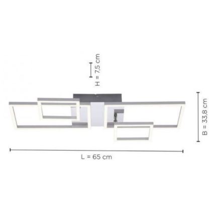 Leuchten Direkt 14030-55 - LED Lestenec IVEN 2xLED/12W/230V + 2xLED/5,5W