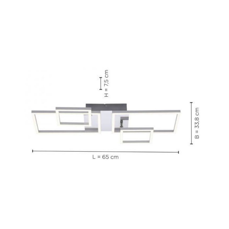 Leuchten Direkt 14030-55 - LED Lestenec IVEN 2xLED/12W/230V + 2xLED/5,5W