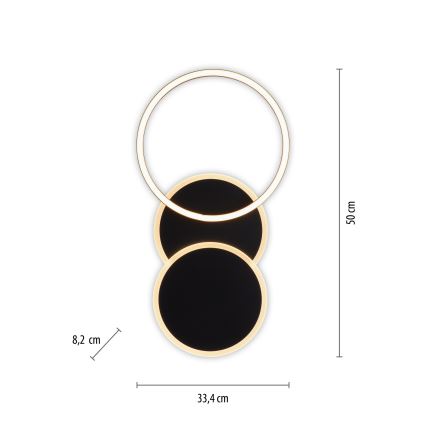 Leuchten Direkt 14116-18 - LED Stropna svetilka SEVENT LED/25,5W/230V črna