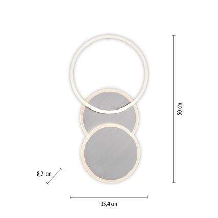 Leuchten Direkt 14116-55 - LED Stropna svetilka SEVENT LED/25,5W/230V mat krom