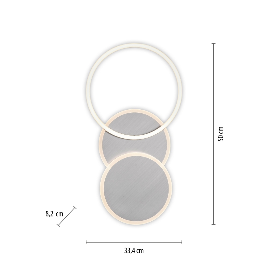 Leuchten Direkt 14116-55 - LED Stropna svetilka SEVENT LED/25,5W/230V mat krom