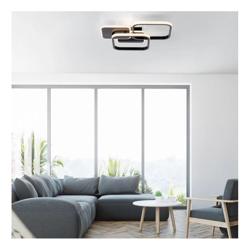 Leuchten Direkt 14117-18 - LED Stropna svetilka SEVENT LED/36W/230V črna
