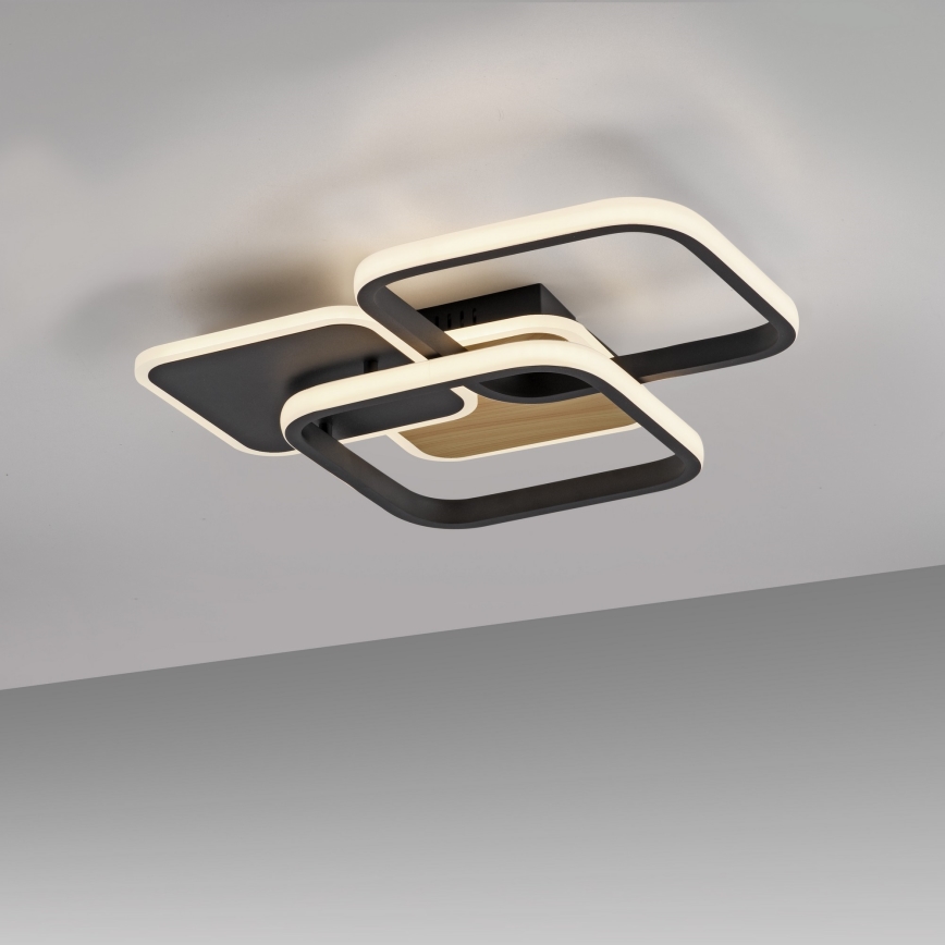 Leuchten Direkt 14117-78 - LED Stropna svetilka SEVENT LED/36W/230V črna/rjava