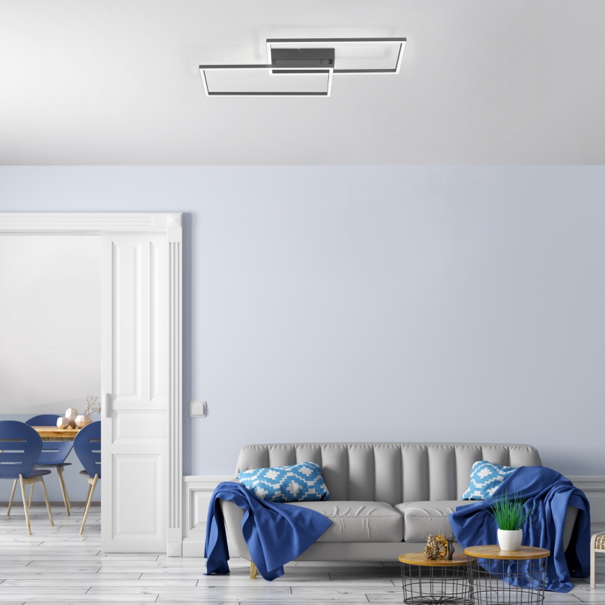 Leuchten Direkt 14140-18 - LED Zatemnitvena stropna svetilka IVEN 2xLED/13,5W/230V + daljinski upravljalnik