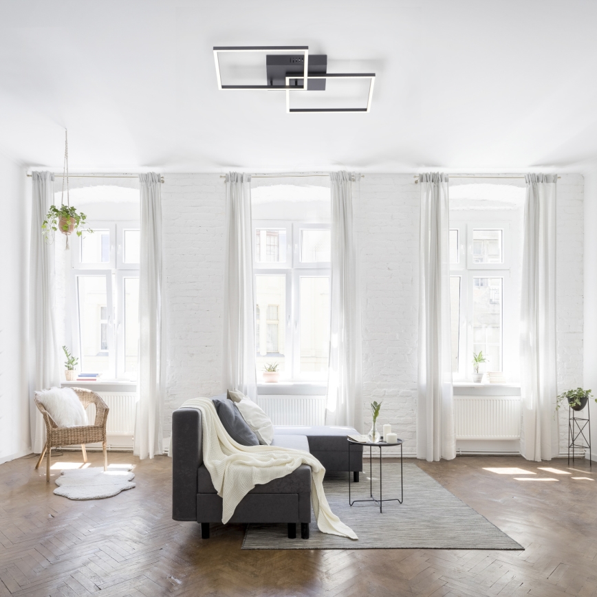 Leuchten Direkt 14141-18 - LED Zatemnitvena stropna svetilka IVEN 2xLED/13,5W/230V + Daljinski upravljalnik