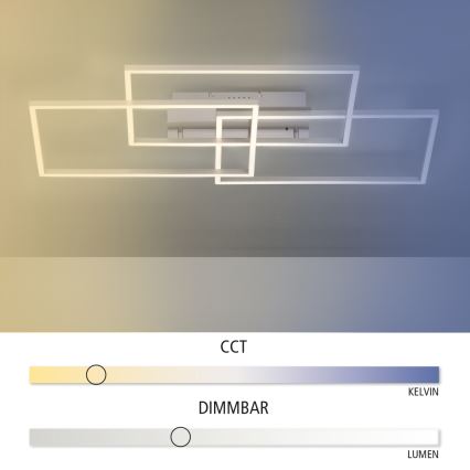 Leuchten Direkt 14150-55 - LED Zatemnitvena stropna svetilka IVEN 3xLED/13W/230V + daljinski upravljalnik