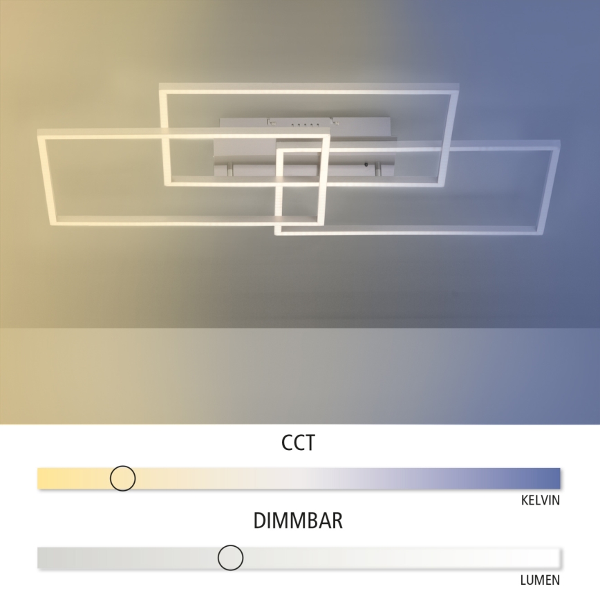Leuchten Direkt 14150-55 - LED Zatemnitvena stropna svetilka IVEN 3xLED/13W/230V + daljinski upravljalnik