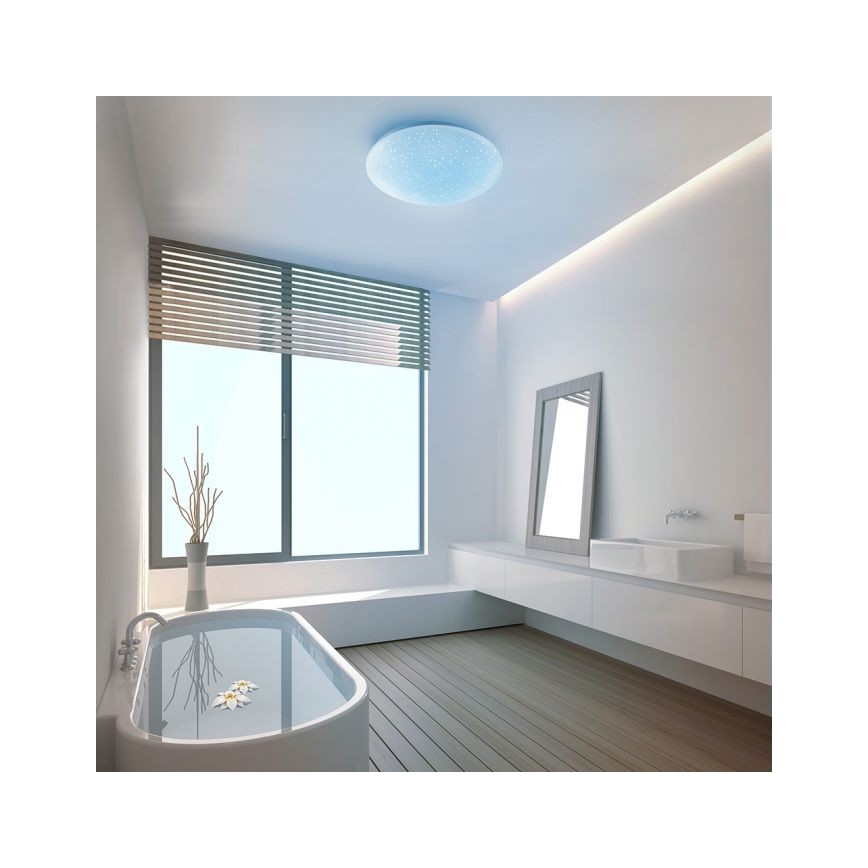 Leuchten Direkt 14241-16 - LED RGB Zatemnitvena stropna svetilka SKYLER LED/5,6W/230V + Daljinski upravljalnik