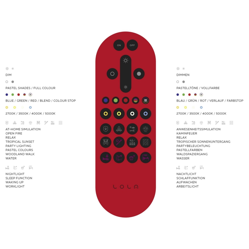 Leuchten Direkt 14281-16 - LED RGB Zatemnitvena stropna svetilka NAOMI LED/51,8W/230V Tuya + Daljinski upravljalnik