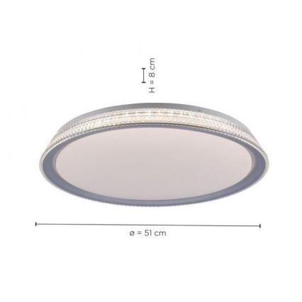 Leuchten Direkt 14359-21 - LED Zatemnitvena stropna svetilka KARI LED/36W/230V