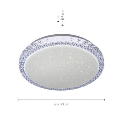 Leuchten Direkt 14370-00 - LED Zatemnitvena stropna svetilka FRIDA LED/12W/230V