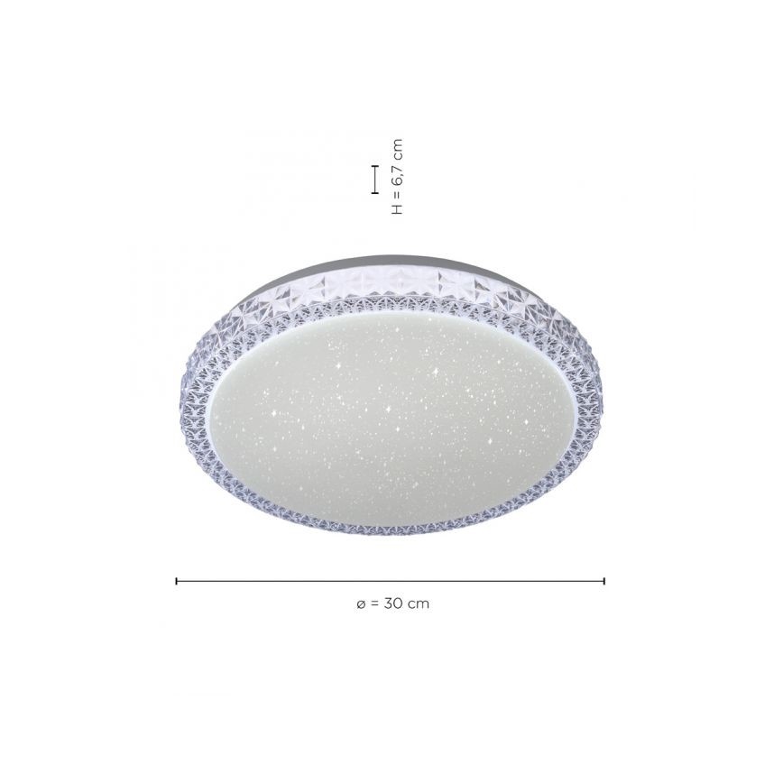 Leuchten Direkt 14370-00 - LED Zatemnitvena stropna svetilka FRIDA LED/12W/230V