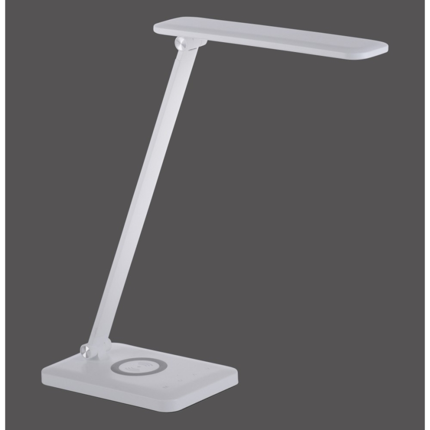 Leuchten Direkt 14415-16 - LED Zatemnitvena namizna svetilka na dotik z brezžičnim polnilnikom FLORENTINA LED/5W/230V 3000-5000K white + USB