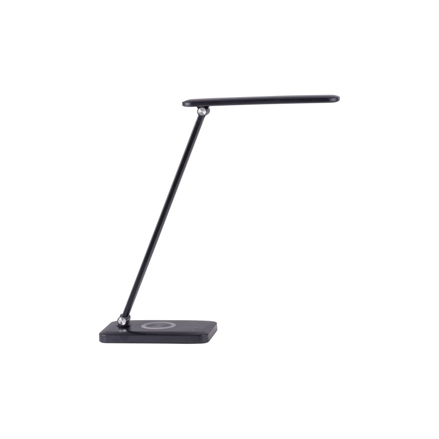 Leuchten Direkt 14415-16 - LED Zatemnitvena namizna svetilka na dotik z brezžičnim polnjenjem FLORENTINA LED/5W/230V 3000-5000K black + USB
