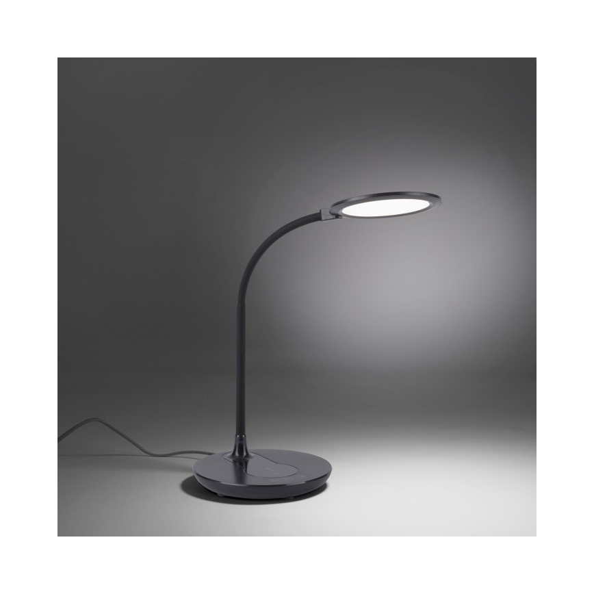 Leuchten Direkt 14416-18 - LED Zatemnitvena namizna svetilka na dotik z brezžičnim polnjenjem ASTRID LED/5W/230V 3000/4000/5500K + USB