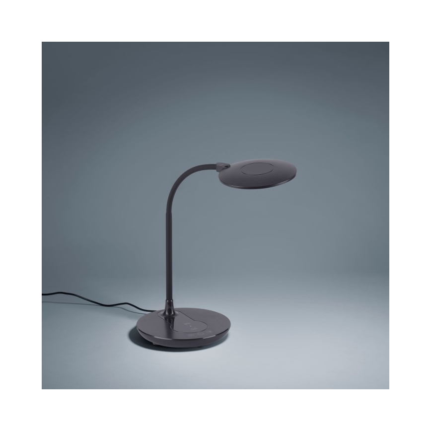 Leuchten Direkt 14416-18 - LED Zatemnitvena namizna svetilka na dotik z brezžičnim polnjenjem ASTRID LED/5W/230V 3000/4000/5500K + USB